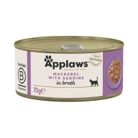 Applaws Cat Can - Mackerel & Sardine in Broth 70g x 24
