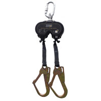CR-02X2, TWIN RETRACTABLE LANYARD WITH SCAFF HOOKS