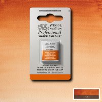 Winsor & Newton - Half Pan Burnt Sienna - Prof Water Colour - Series 1