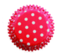 BC722 RED POLKA DOTS STD BAKING CUPS60PK