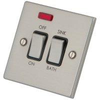 Stainless Steel Dual Immersion on/off switch with Neon