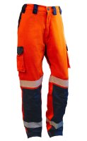 Hi-Vis Cargo Trousers, Ripstop, Orange/Navy