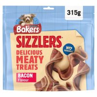 Bakers 12621609 Sizzlers Bacon and Cheese Dog Treats 3x315gm 