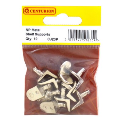 Centurion Nickel Plated Metal Shelf Supports (Pack of 10)