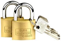 Burg Wachter C-Line Keyed Alike Padlocks 2 x 40mm