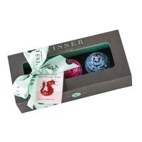 Deluxe gift box of 3 Picasso chocolates with menu tag  - 12x57g
