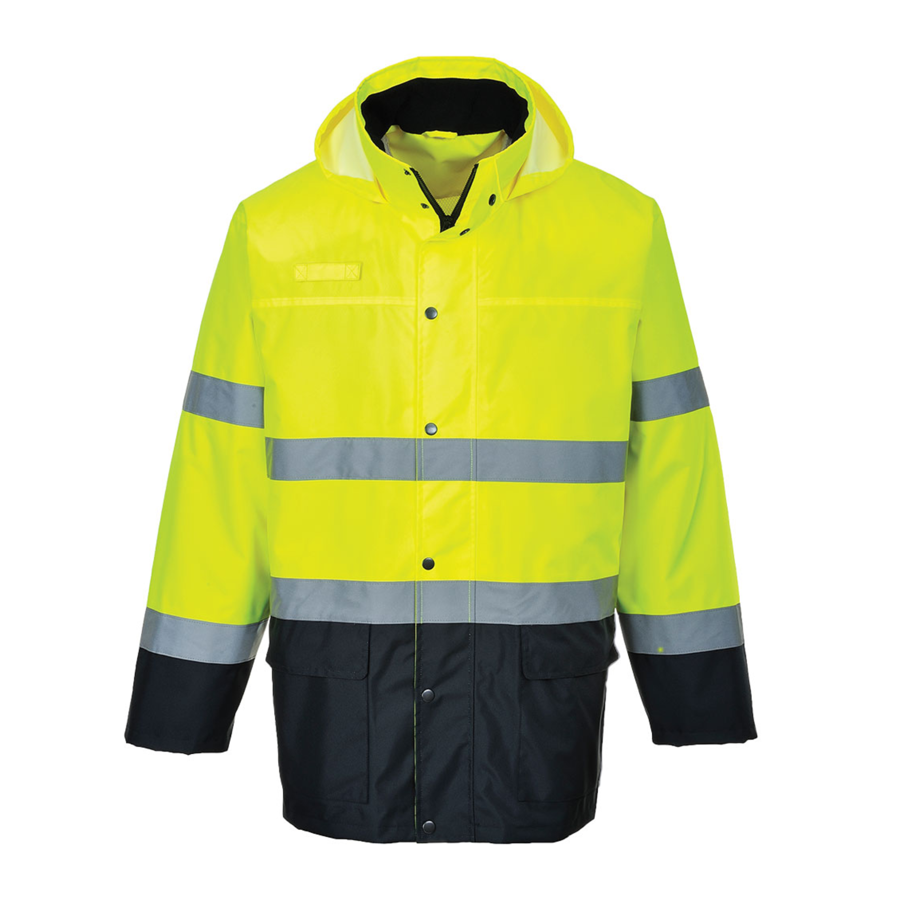 Hi-Vis Contrast Rain Lite Traffic Jacket, Yellow/Navy