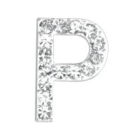 Small Diamante Letter "P"- 20mm