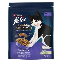Felix Doubly Delicious Senior Salmon and Vegetables Dry Cat Food 4x750g