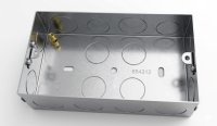 Cesco TE25 35mm 2 Gang Flush Metal Box