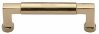 C0312 101-SB - Heritage Brass Cabinet Pull Bauhaus Design 101MM CTC Satin Brass Finish