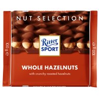 Ritter Sport milk chocolate with whole hazelnuts bar 10x100g