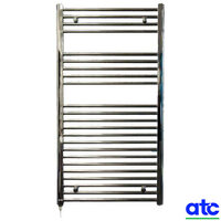 300W Heated Towel Radiator Chrome Straight 1100x500mm