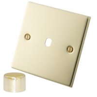 Polished Brass 1 Gang Dimmer Plate & Knob 6050-221