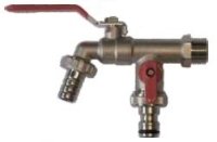 Garden Tap Lever Type Dual Outlet 1/2" EPHUBCX2