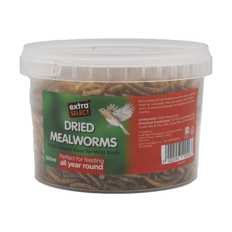Extra Select Dried Mealworms Wild Bird Treat 4x500ml