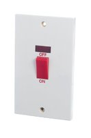 POWERMASTERB 2 GANG 45A DOUBLE POLE SWITCH WITH NEON