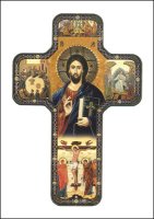 Wood Icon Cross 7 inch/Teaching Christ   (12521)