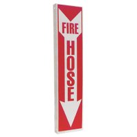 Fire Hose Arrow, 4"W x 18"H, Angled, Rigid  Plastic