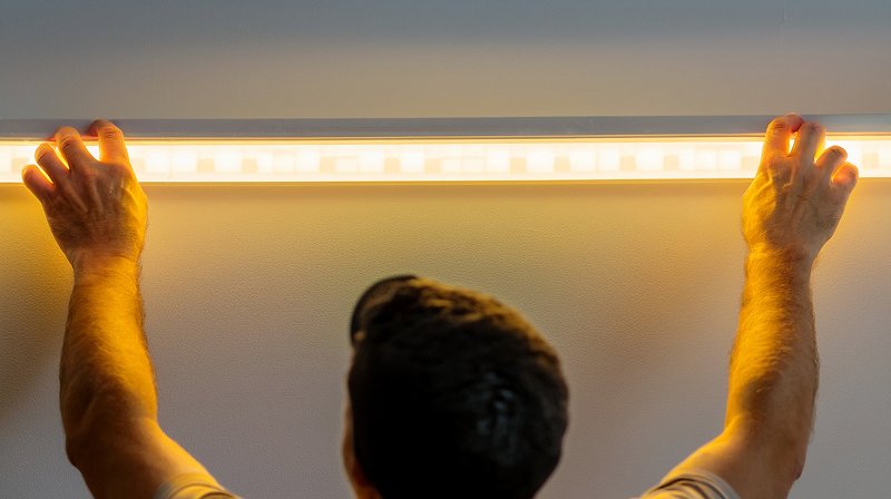 How do you install LED strip lights?