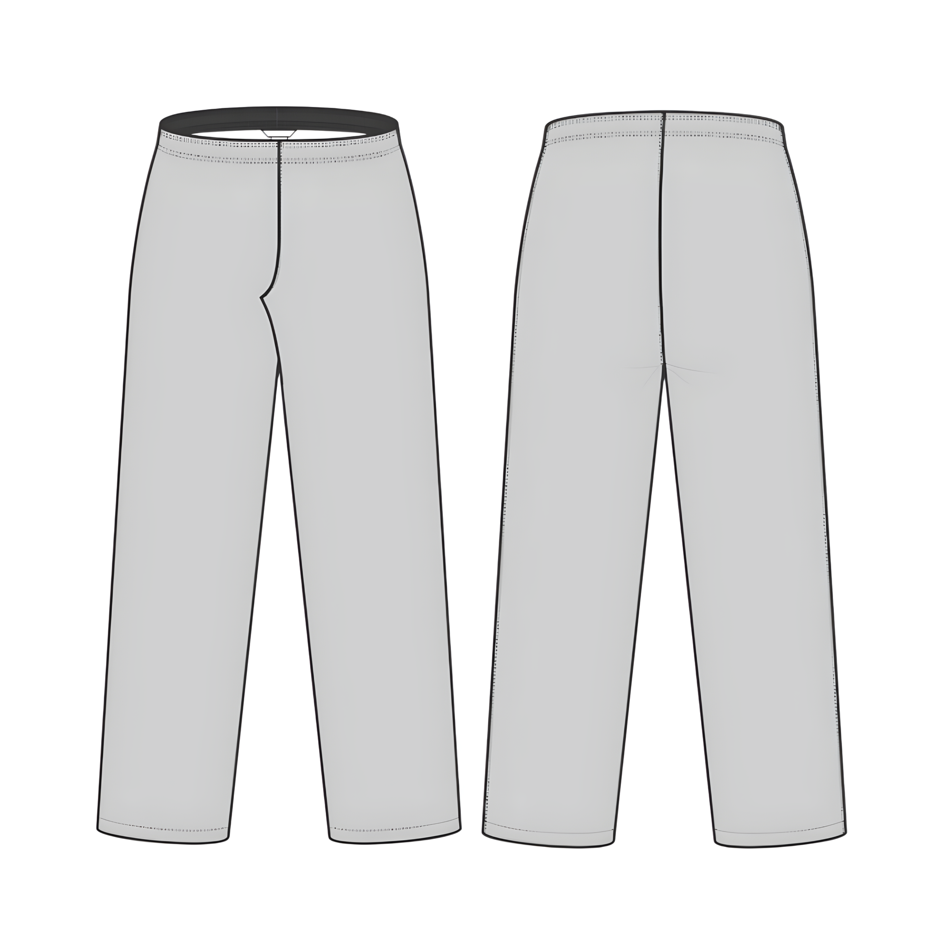 Alsico Stretch Scrub Trousers, No Pockets, Slate Grey