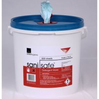 Sanisafe Detergent Wipes - Blue 20 x 20cm