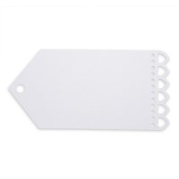Gift Tags With Hearts Edge White - 100 x 50mm Pack of 10