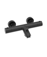 FORM THERMOSTATIC BATH SHOWER MIXER & FAST FIX KIT MATT BLACK