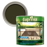 Cuprinol Anti-Slip Decking Stain Boston Teak Can & Swatch