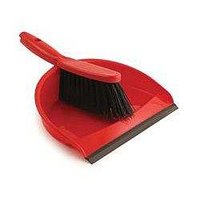 DUST PAN & BRUSH SET RED