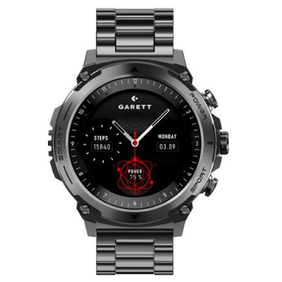 Garett ATOM Smartwatch - Black Steel | ATOMBLKSTEEL