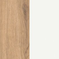 Light Natural Davenport Oak ST32/Basic White ST9 Splashback 4.1 x 640 x 8mm