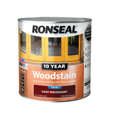 Ronseal 10 Year Woodstain - Deep Mahogany 750ml
