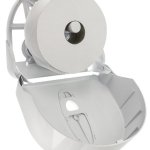 JUMBO WHITE PLASTIC DISPENSER open