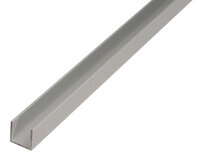 Alberts U Channel Satin Aluminium 15x10mm 2 Metre 474843