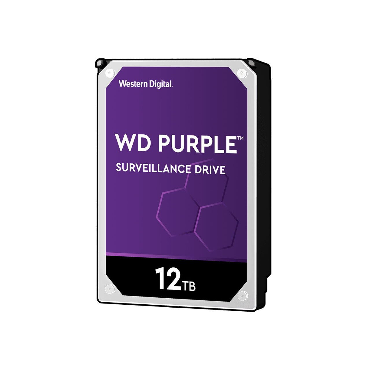 12TB WD Purple WD121PURZ hard drive designed for 24/7 surveillance systems