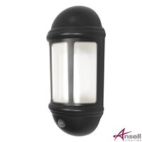 Ansell ANSALHLLED/PIR/BL8W LED Black Latina Half Lantern PIR