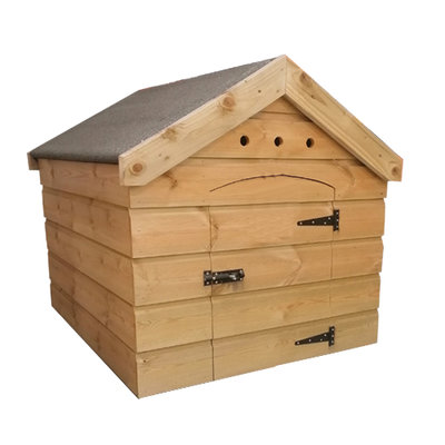 Harnett Pressure Treated Dog Kennel with door closed