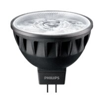 7.5W- (43W) PHILIPS  MASTER VALUE  MR16 24 DEGREE 2700K WW 485 LUMEN 40,000 HOUR DIMMABLE