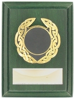 10cm Green Plaque with Celtic Trim