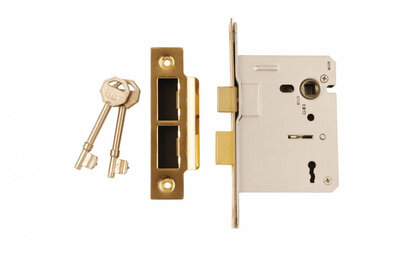 3 Lever Mortice Sash Lock 76mm Nickel Plated