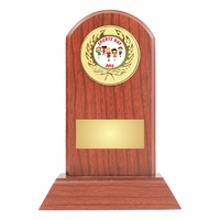 17cm Rosewood Plaque with Metal Trim