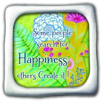 Metal Fridge Magnet/Happiness   (33709)