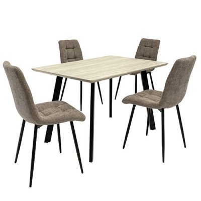 Alto Dining Table & 4 Dining Chairs