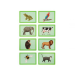 There is a different type of animal on each snap card.