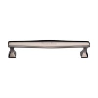 C0334-160-PNF - Heritage Brass Cabinet Pull Deco Design 160mm CTC Polished Nickel Finish