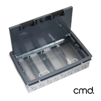 CMD Screed Floorbox - 75mm Deep - 4 Compartment
