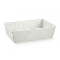 BOX TRAY MEDIUM  290X210X90MM GREY EMBOSSED