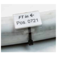 PVC Legend, 15x27mm, Metallic Grey, Halogen Free