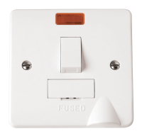 Click Mode 13A Switched Fused Spur + Flex Outlet White CMA052
